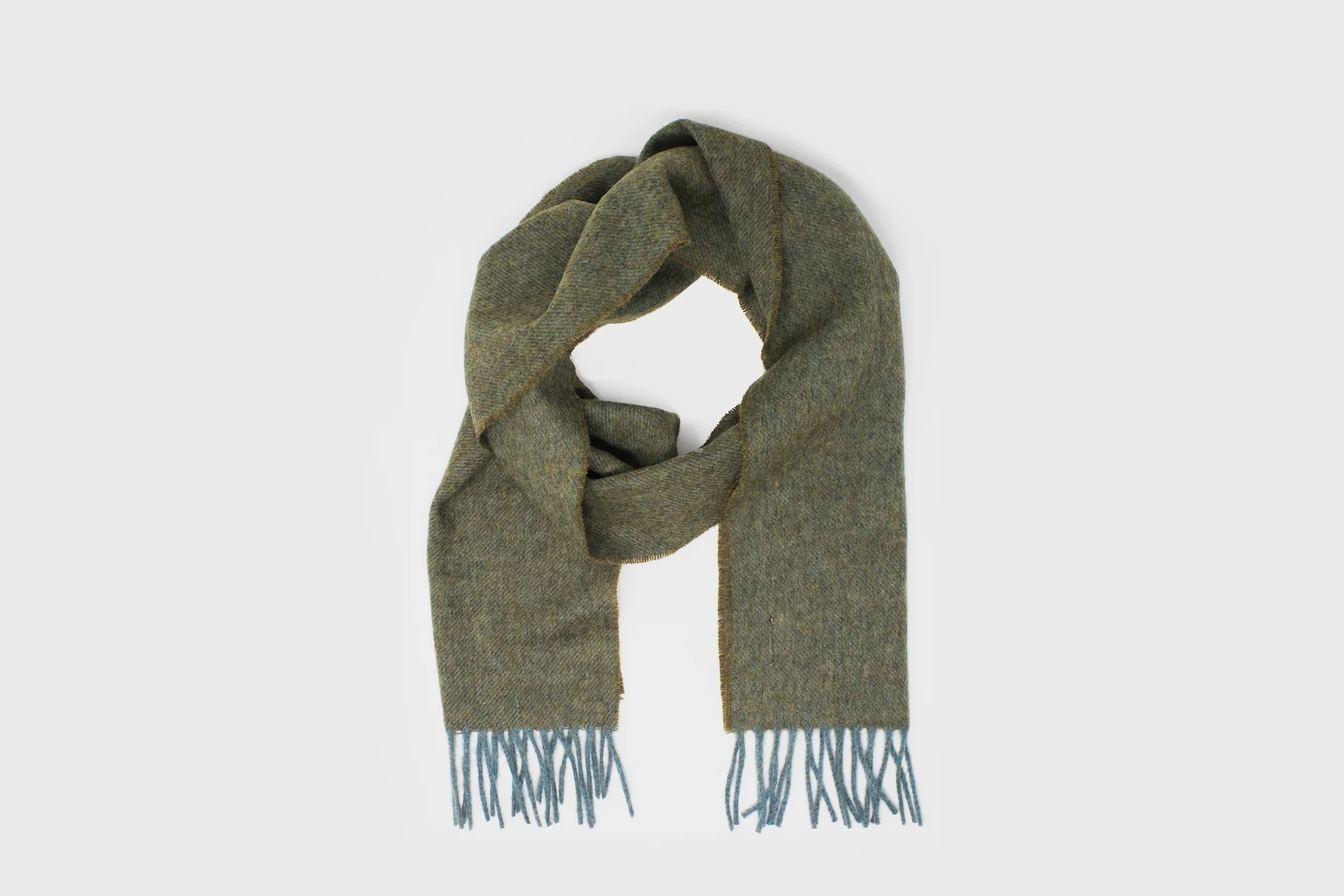 grab moon Bronte Merino Lambswool Scarf Khaki 1