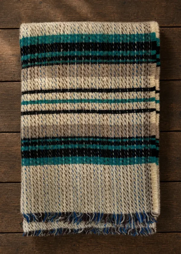 honeysuckle reycycled pure wool blanket ww