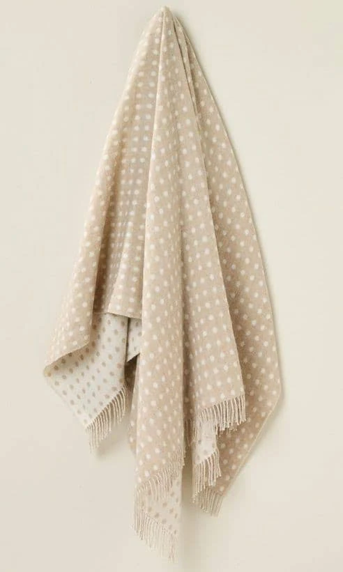 multi spot natural bronte throw