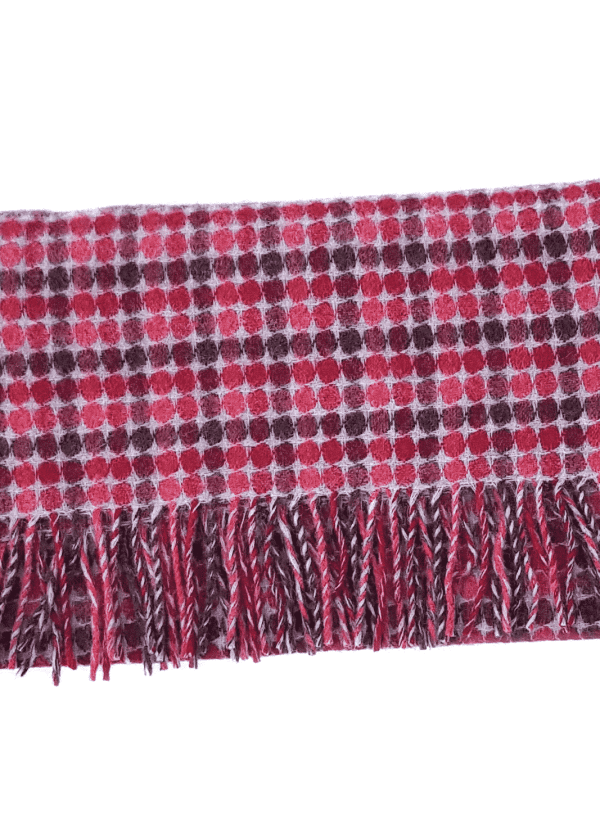 WildWoolPic I Bronte Lambswool Red Spot Scarf