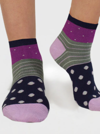 Rondell stripe , purple bamboo socks