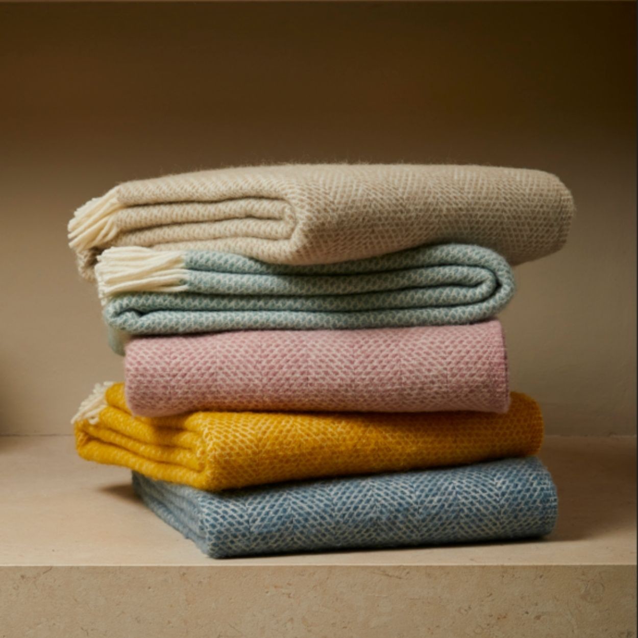 beehive oatmeal throw pure wool