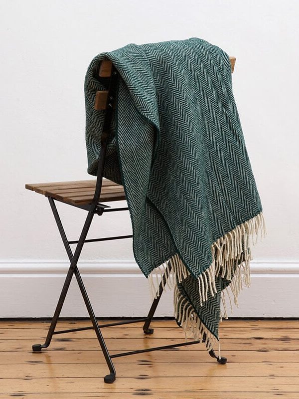 grab Mc Nutt Spruce Herringbone Blanket MCNUT21
