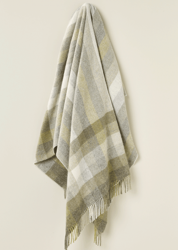 bronte by moon woodale stripe check pure new wool throw olive green p10536 76918 image (1)