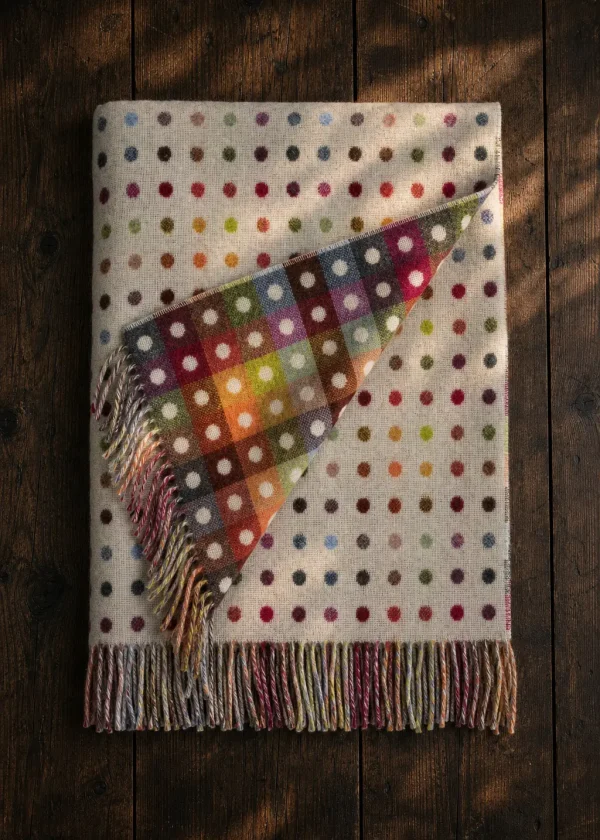 ww merino lambswool throw beige spot
