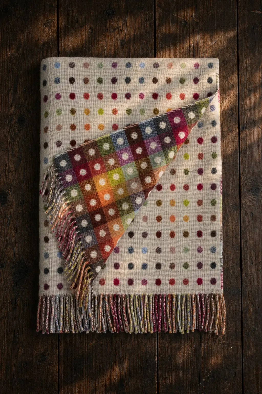 ww merino lambswool throw beige spot