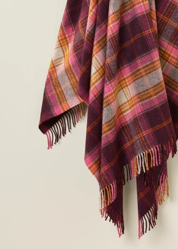 ww bronte merino lambswool throw winterton burgundy