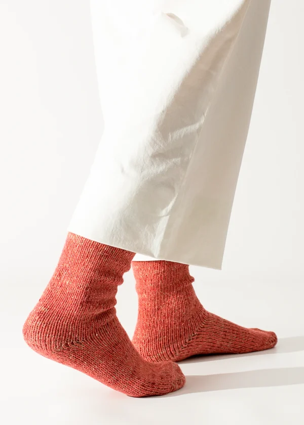 WildWoolpic Thunders Love pink recycled wool sock