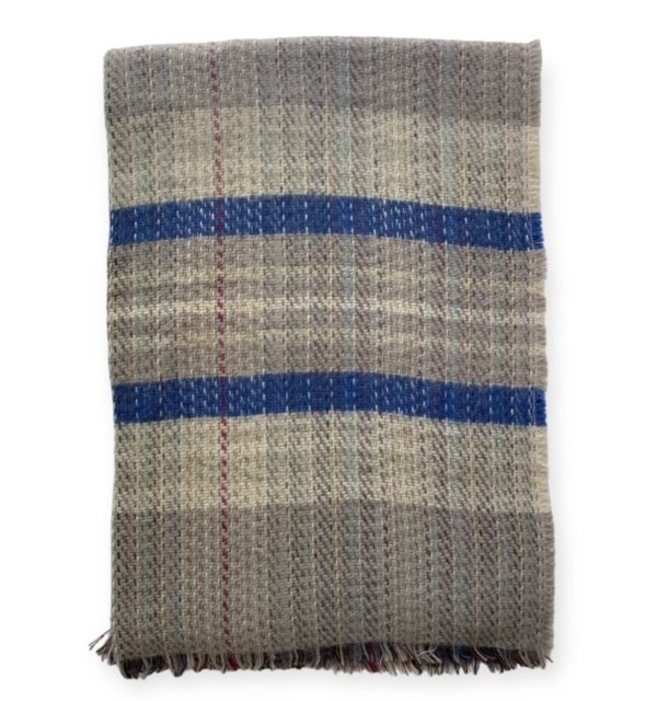 Recycled pure wool throw rug