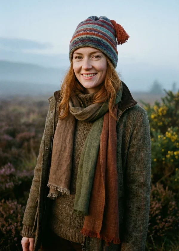 wildwool louise wedderburn kep merino hat heather