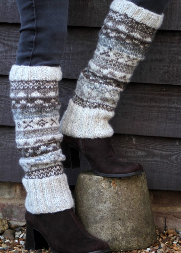 Classic Fairisle Legwarmer Natural