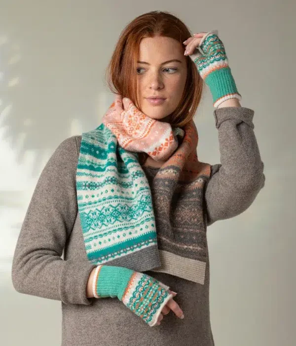 WildWoolPic Eribé Merino Fairisle Scarf Alloa Elder