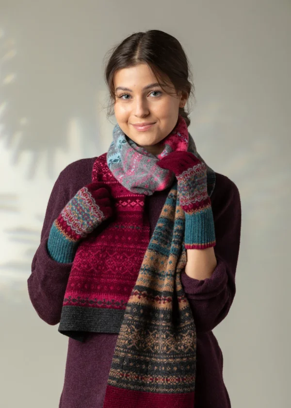 alloa fairisle scarf velvet