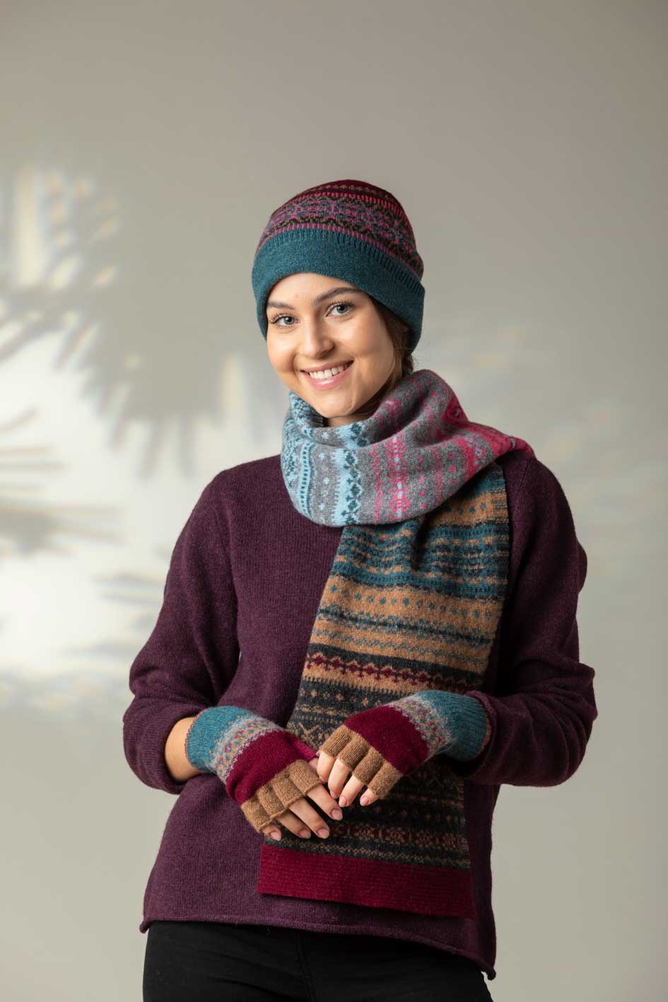 alloa velvet merino scarf