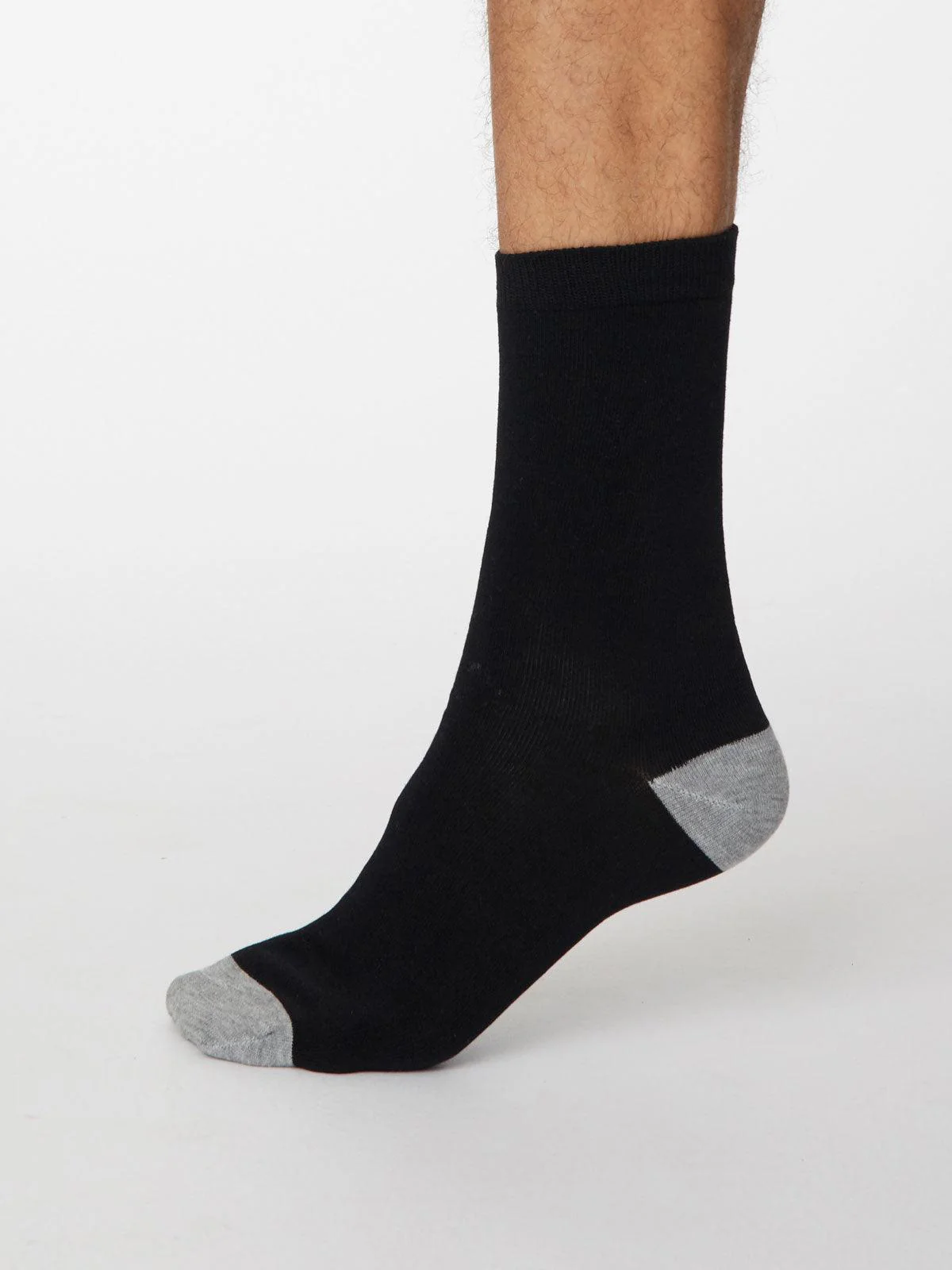 thought plain black bamboo socks ww