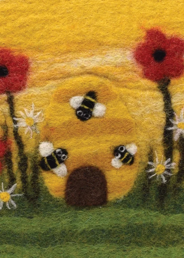 Felted Bee hot water bottle