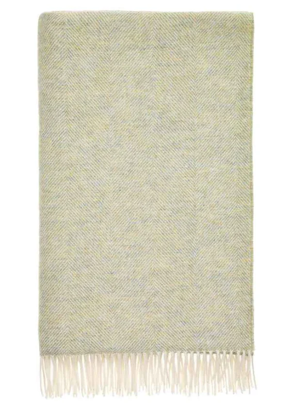 Light sage herringbone