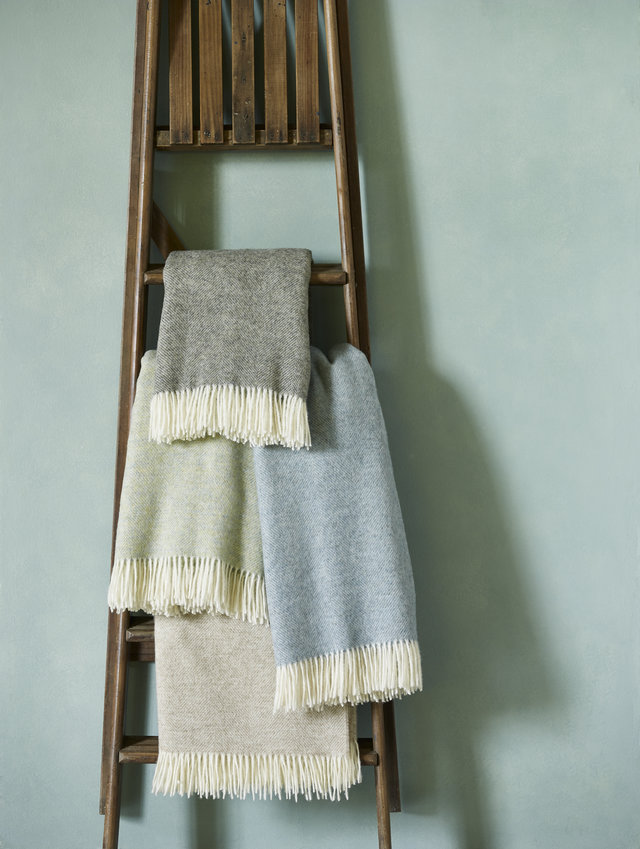Light sage herringbone