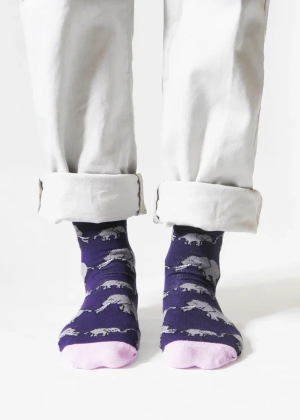 Save the Elephants Bamboo Socks