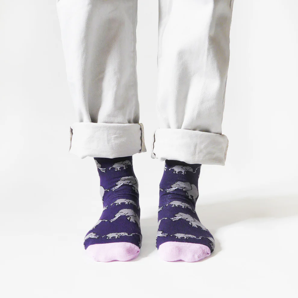 Save the Elephants Bamboo Socks