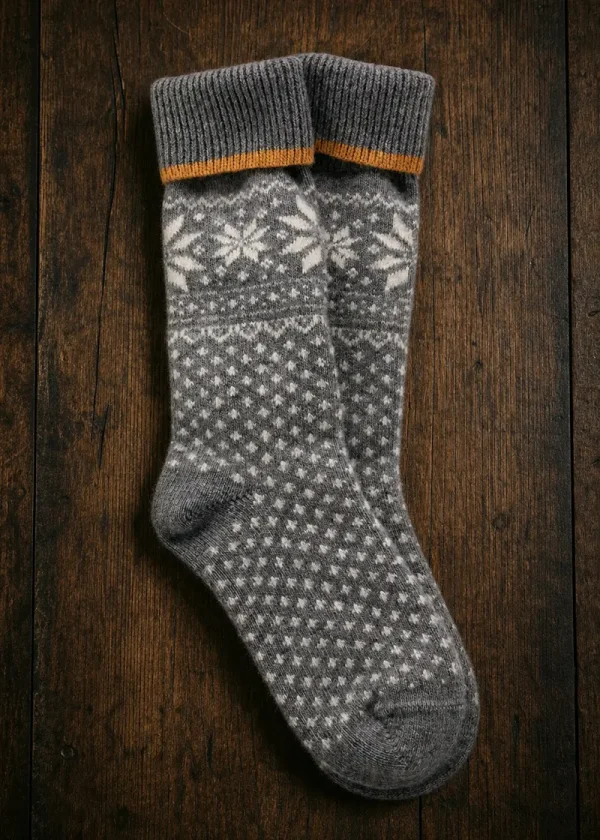 grey swedish lambwool sock ww