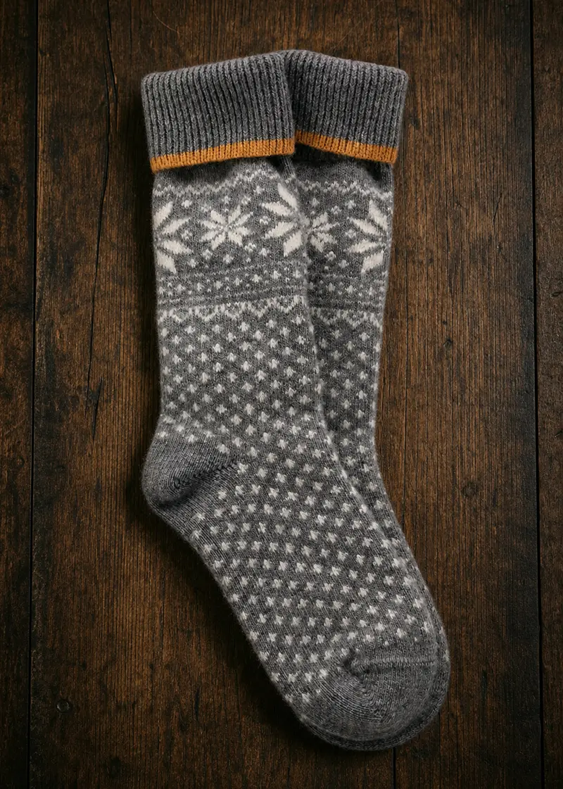 grey swedish lambwool sock ww