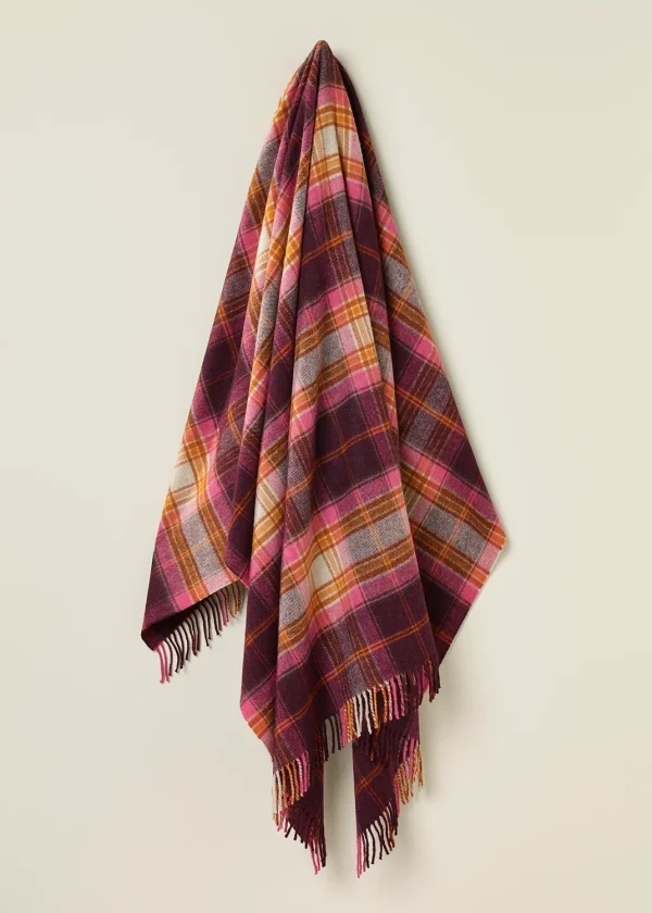 ww bronte merino lambswool throw winterton burgundy 2