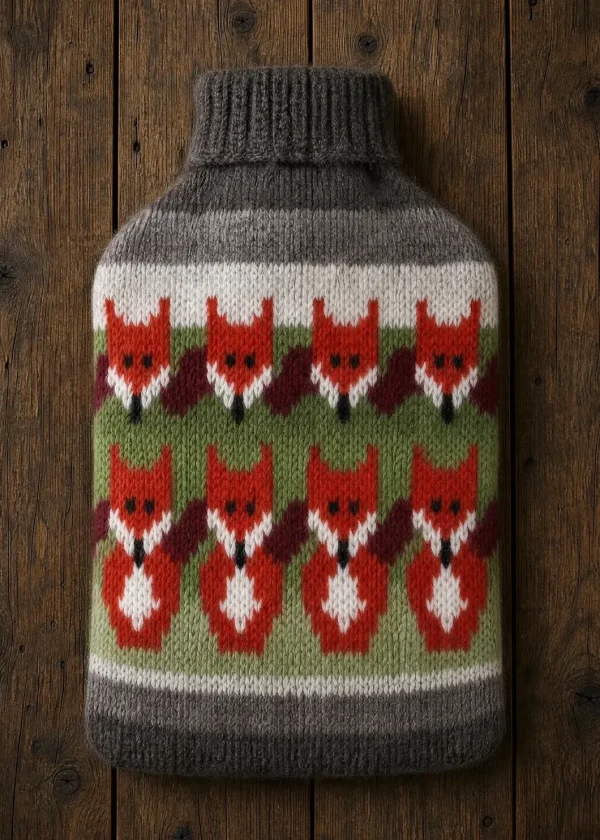ww pachamama fairtrade wool hot water bottle fox