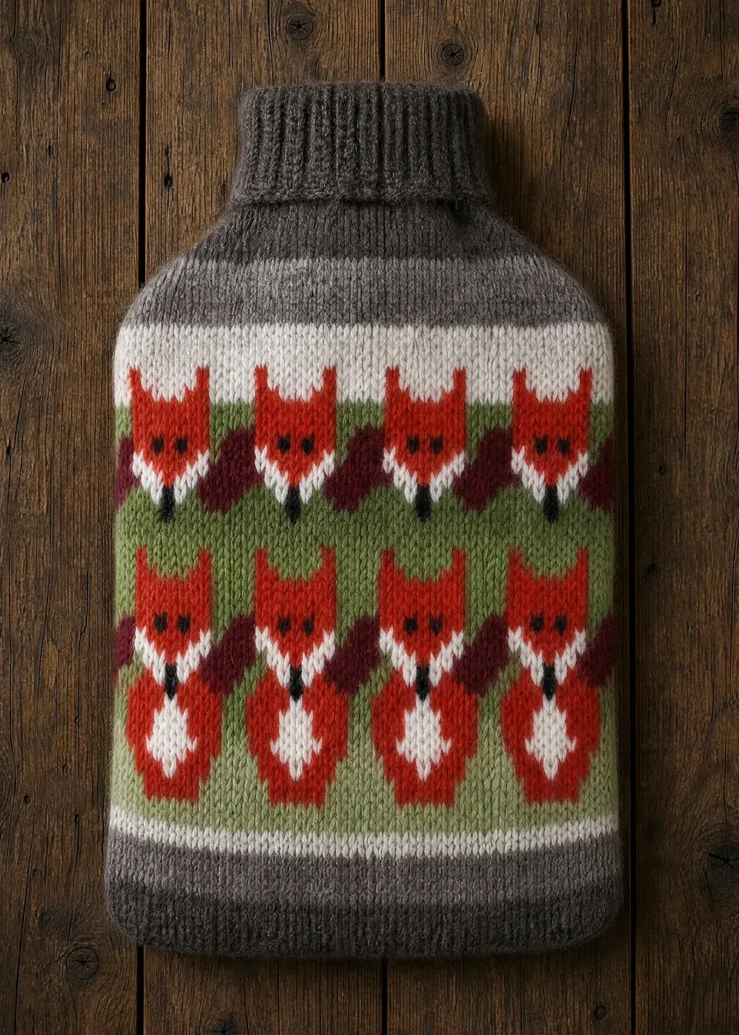 ww pachamama fairtrade wool hot water bottle fox