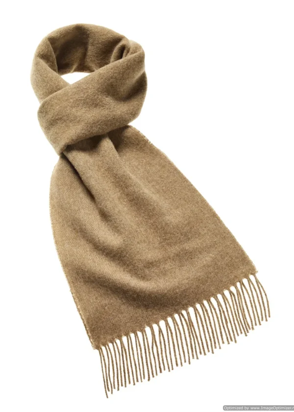 Lambswool Plain Scarf Camel