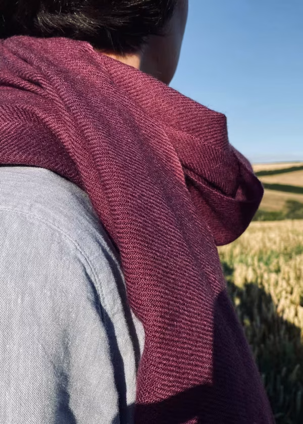 Plum Fairtrade shawl