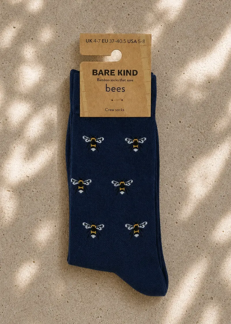 bare kind bees bamboo sock ww