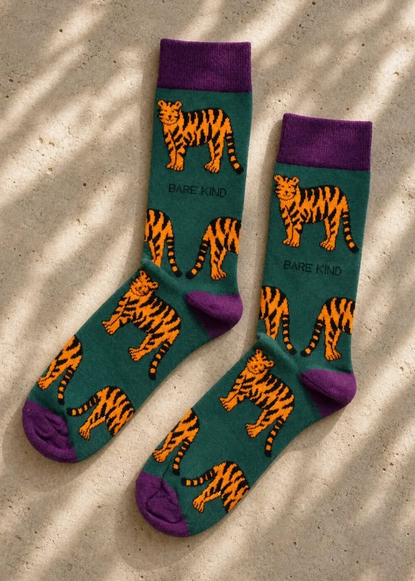 bare kind save tigers bamboo socks ww