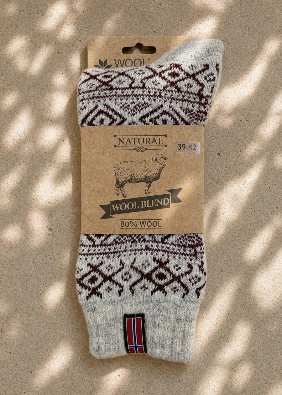 berry norwegian wool socks ww