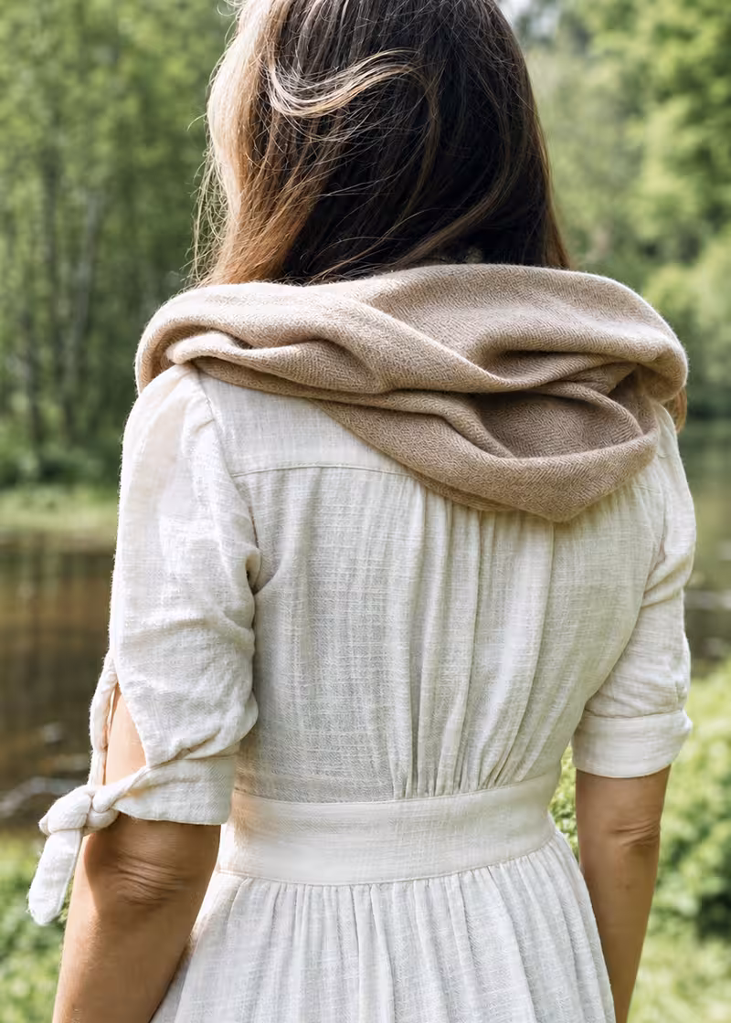 biscuit diamond pure cashmere shawl ww