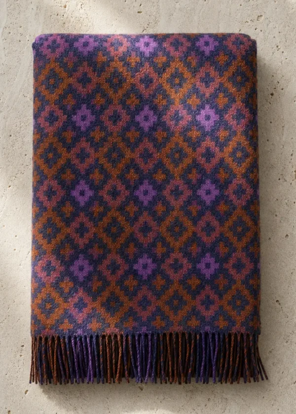 dartmouth rust pure wool throw ww