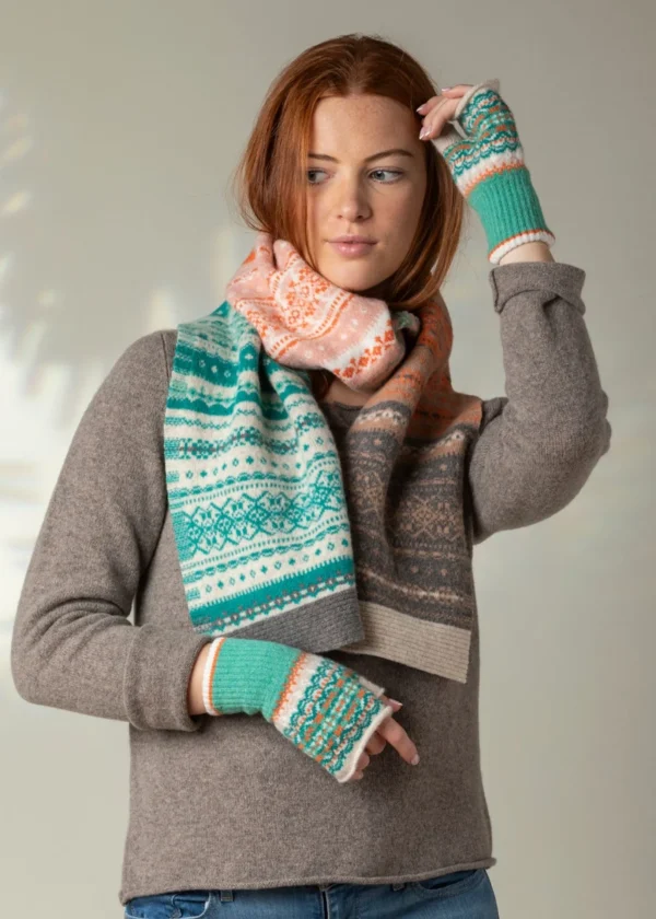eribe alloa elder fairisle merino scarf