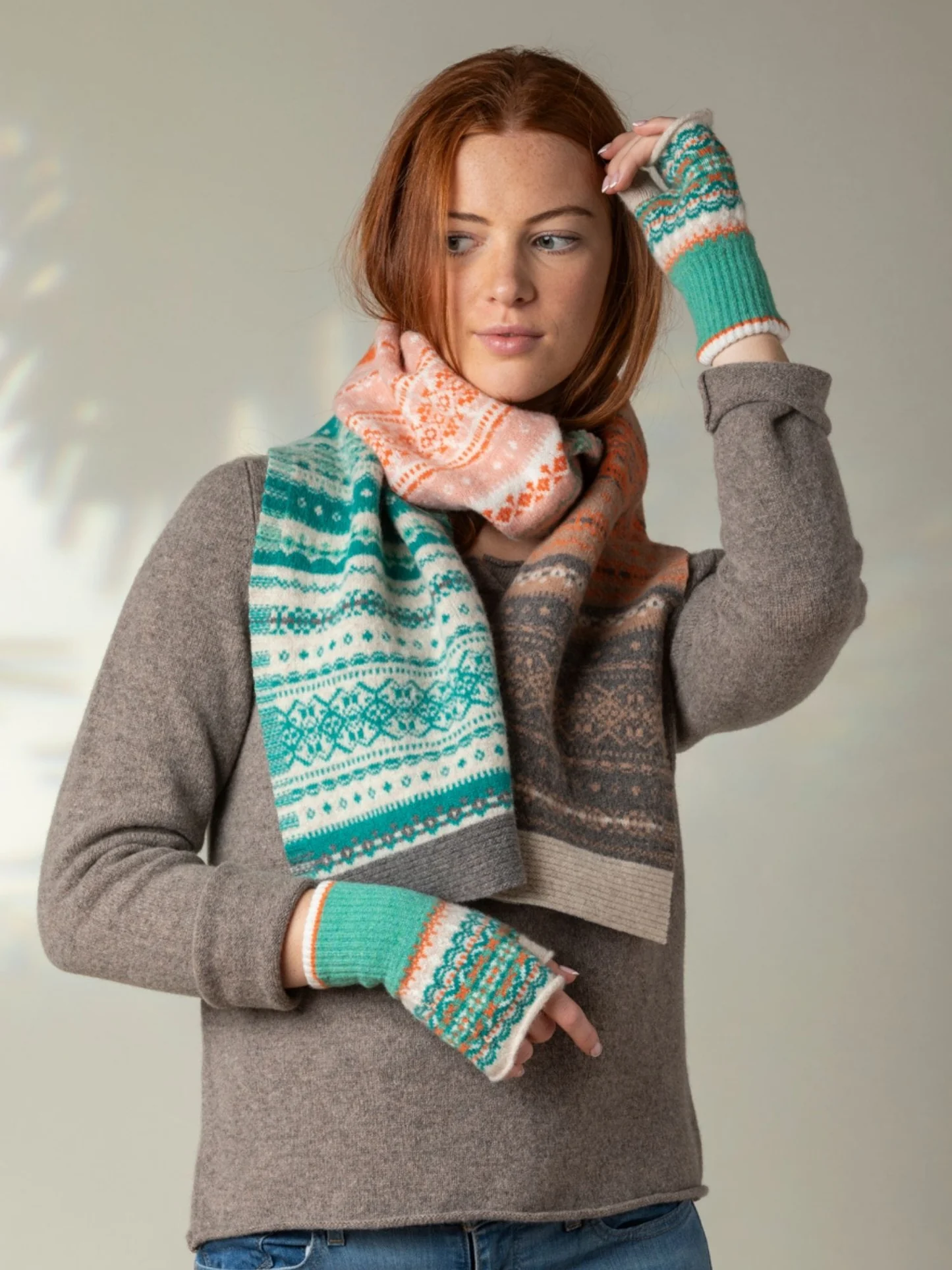 eribe alloa elder fairisle merino scarf