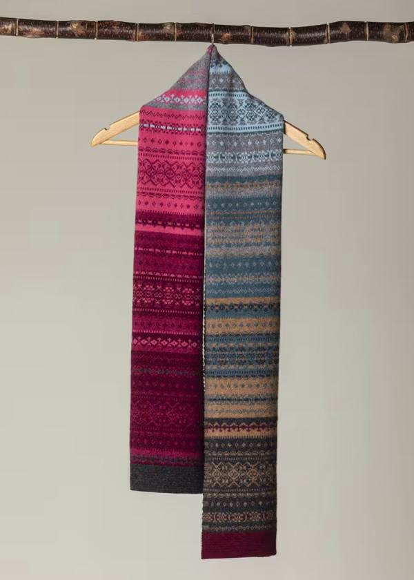 eribe alloa fairisle scarf velvet