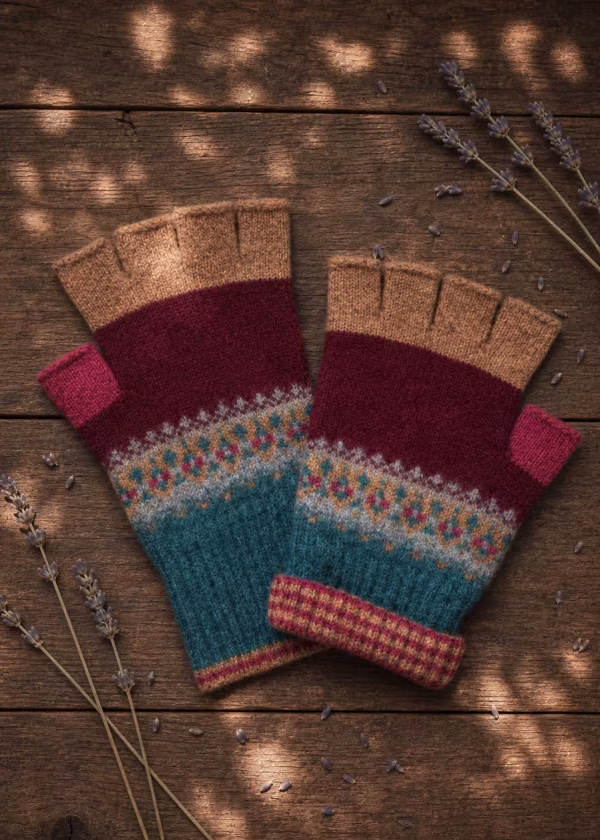 eribe alloa velvet lambswool fingerless glove ww