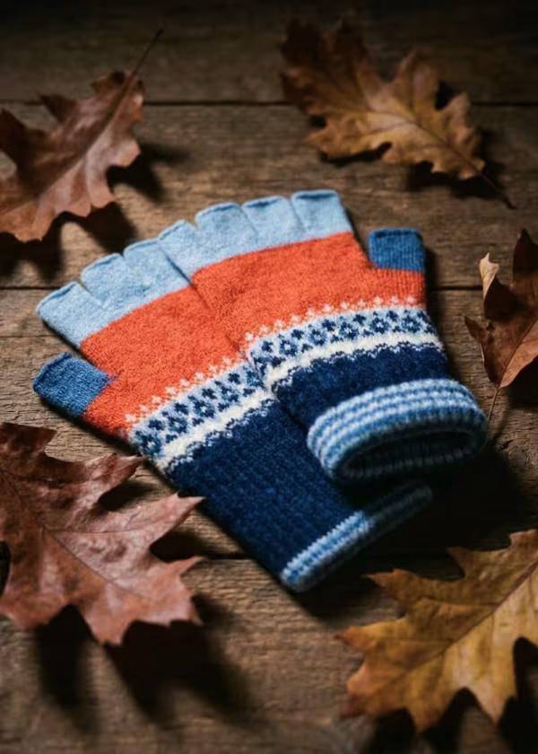 eribe blue bella merino wool fingerless glove ww
