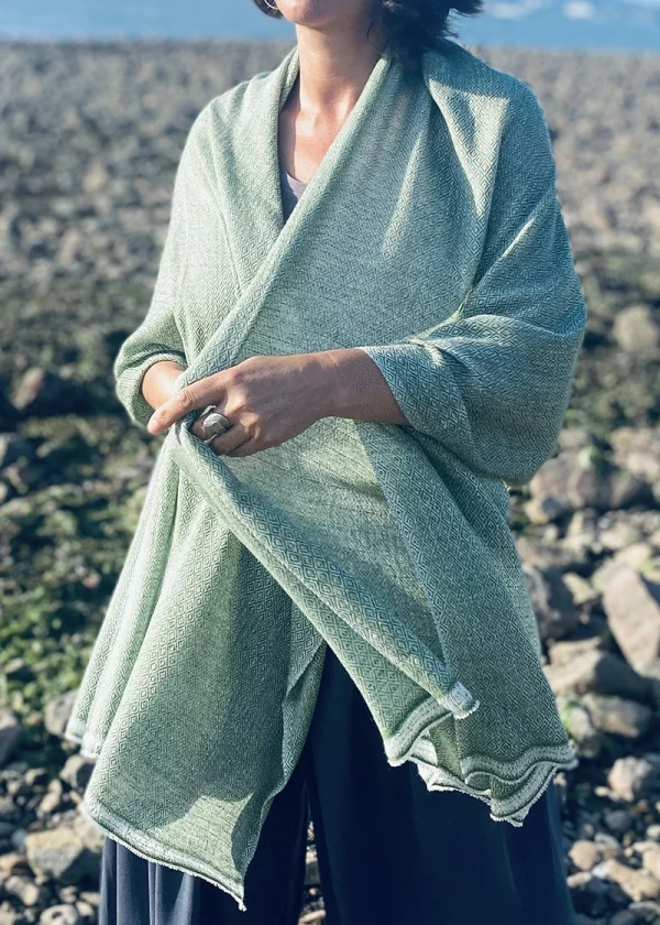 grass diamond fairtrade cashmere shawl ww