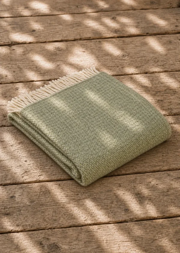 green grey illusion wool throw ww