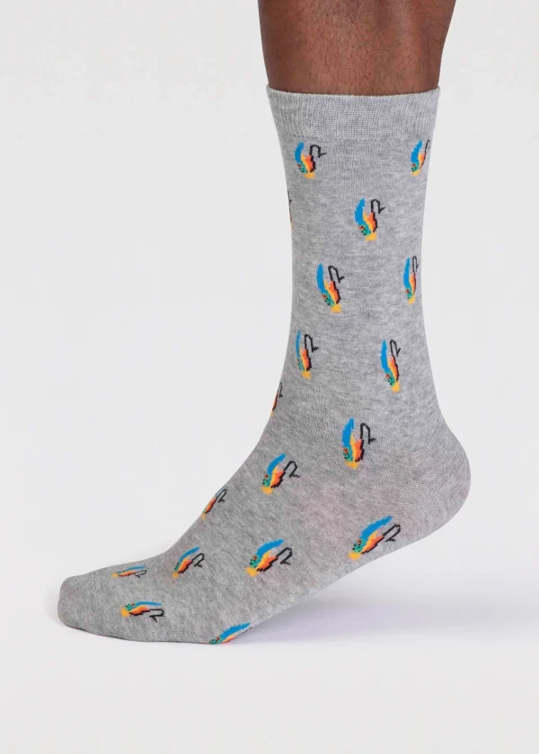 grey fly fishing bamboo socks ww