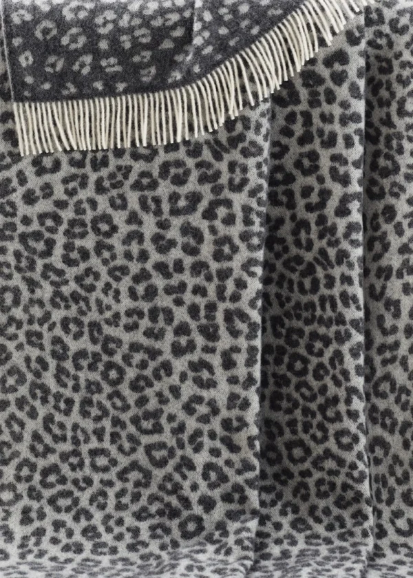 leopard print wool throw