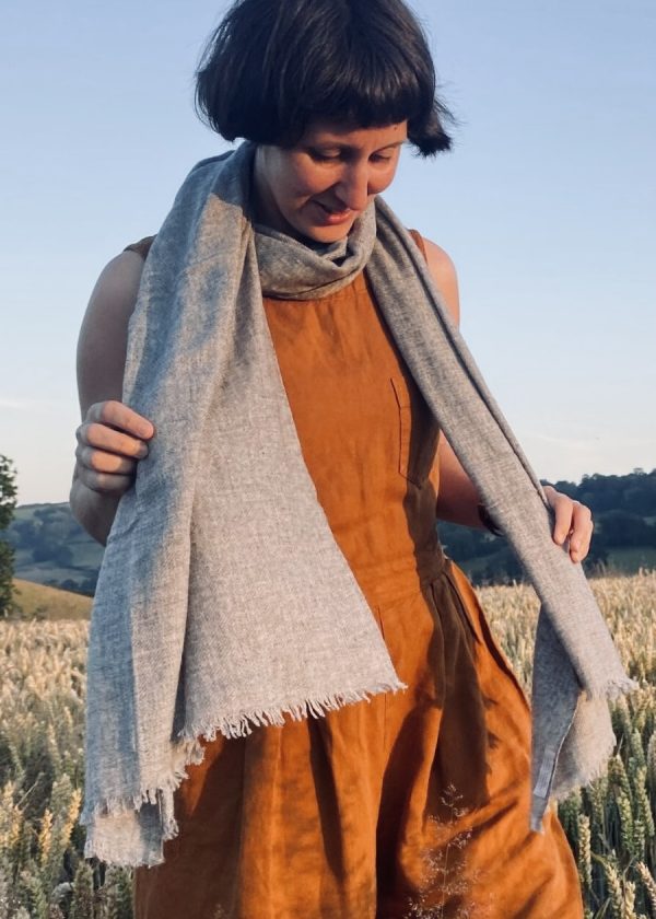 light grey fairtrade cashmere shawl ww e1780955023715