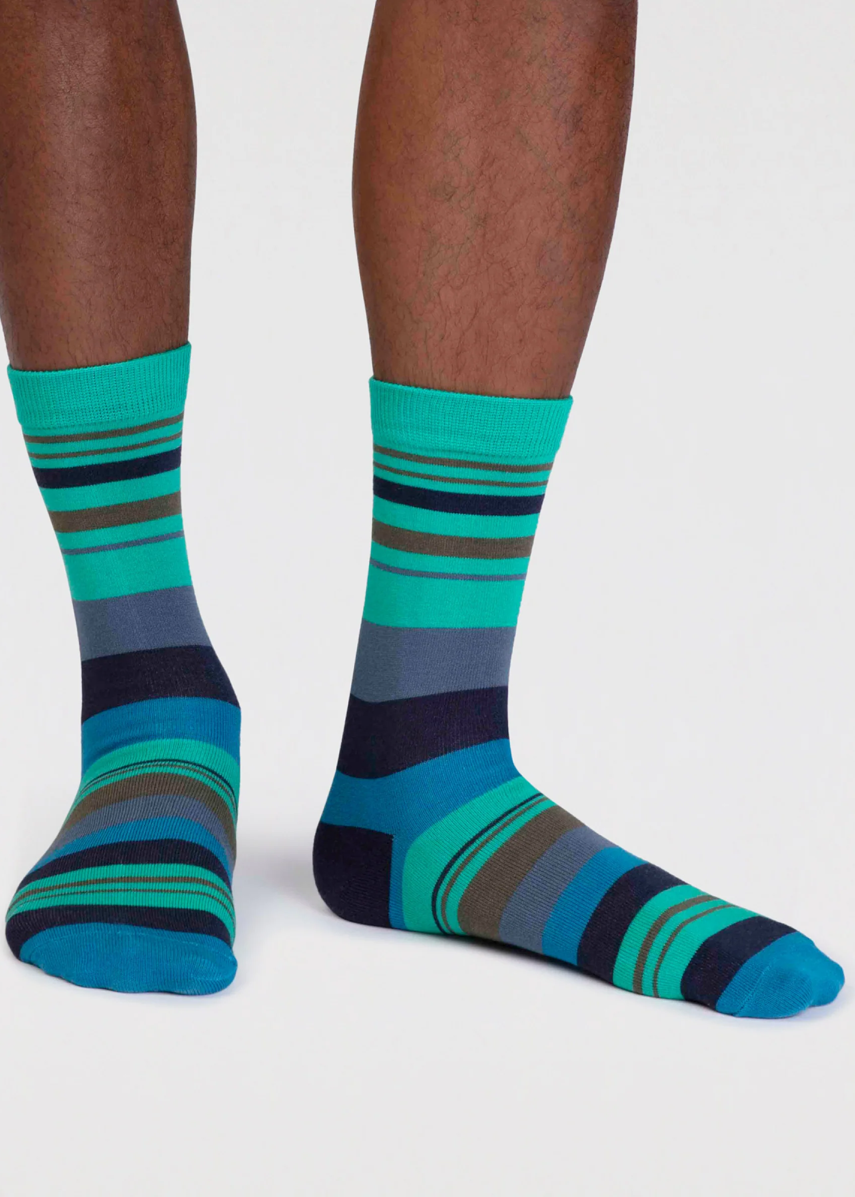 maddock green stripey bamboo sock ww