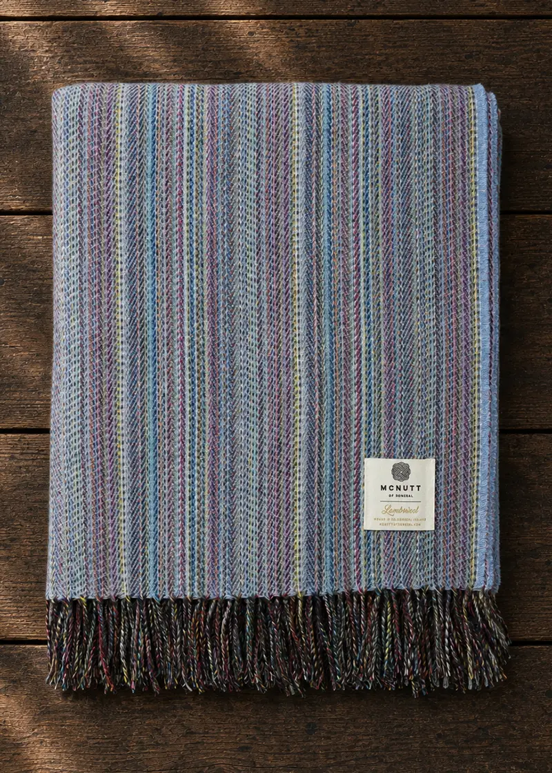 mcnutt chalk rainbow pure wool throw ww