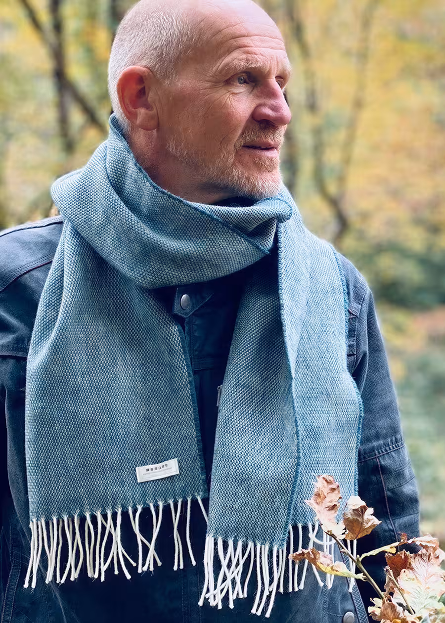 mcnutt green spot lambswool scarf ww