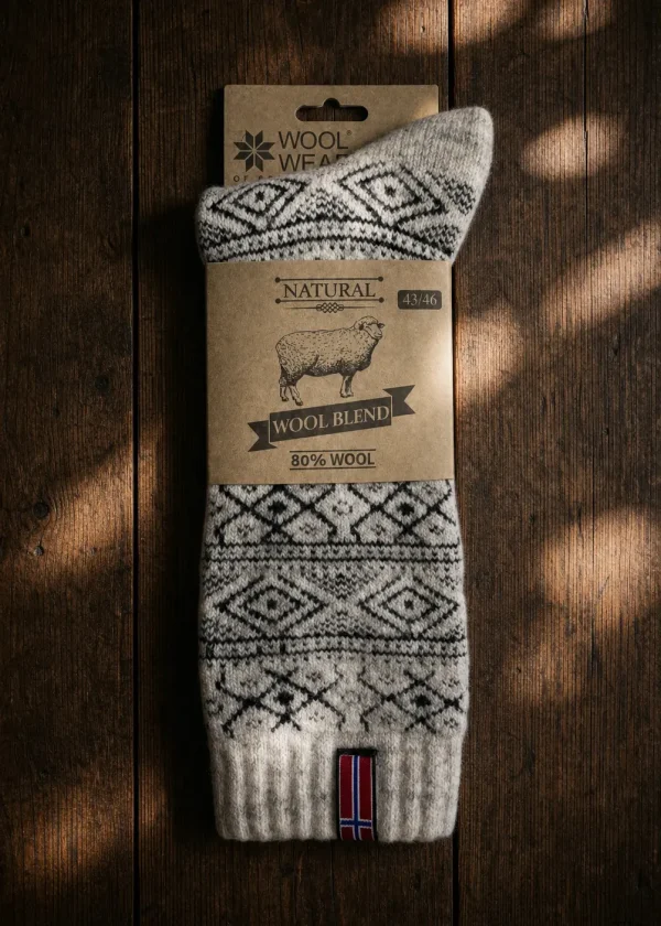 norwegian wool socks black ww
